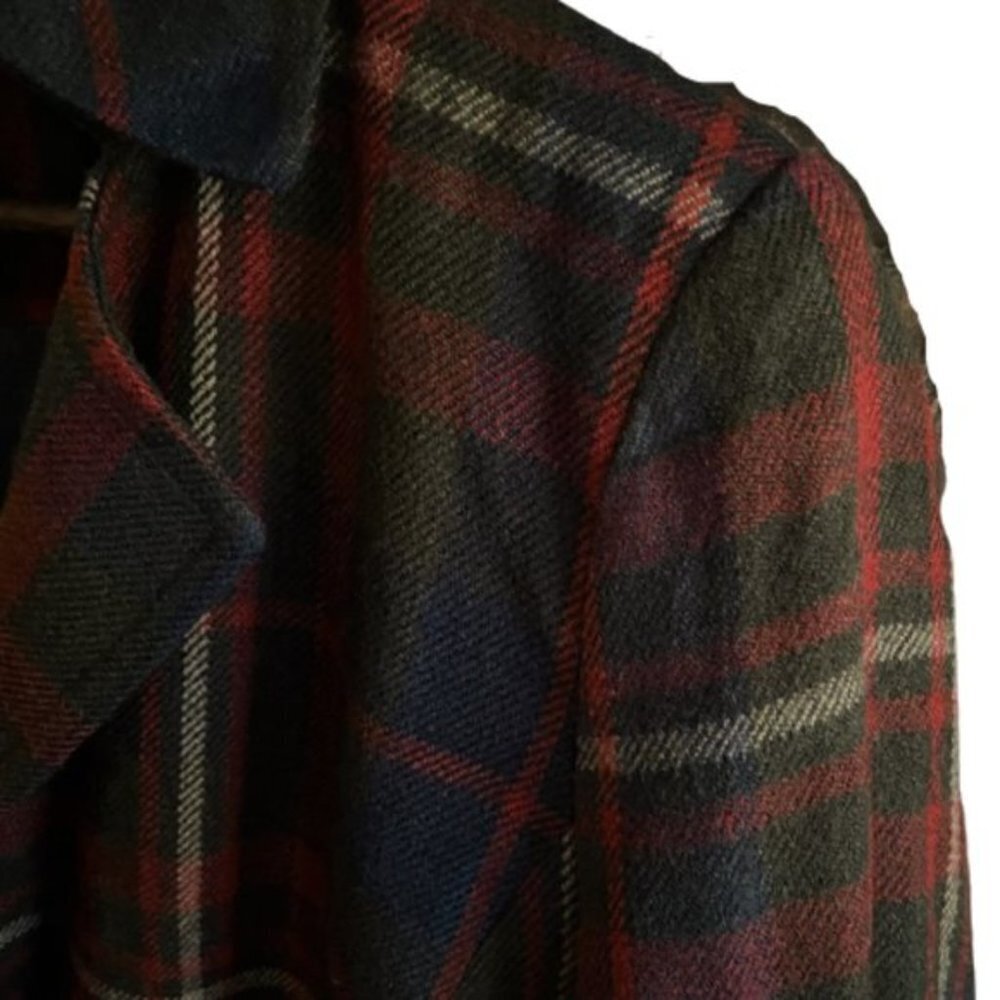 Dark Academia Vintage early 200s Jessica plaid check boxy blazer jacket - Picture 4 of 13
